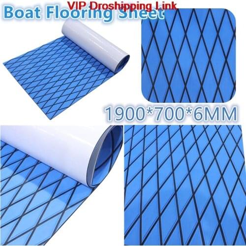 EVA 1900x700x6MM rhombus decorative high temperature resistant surfboard anti-slip mat SUP paddle board anti-slip mat blue+black