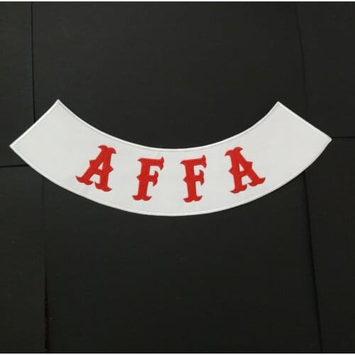 HELLS Custom Bottom Rocker Embroidery Twill Biker Iron On AFFA Patches for Jacket Motorcycle Club vest jacket badges appliques