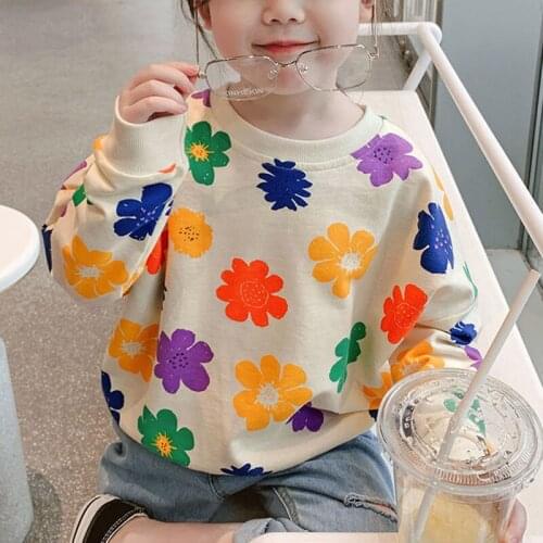 Casual Printing 2021New Hoodies Girls Sweatshirts Spring And Autumn Girl Long Sleeved Clothing Children Clothes Hoodies Kid Tops
