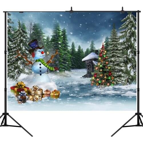 Lyavshi Fairy forest house snowman Christmas Decor Photography Backgrounds Photographic Backdrops For Photo Studio