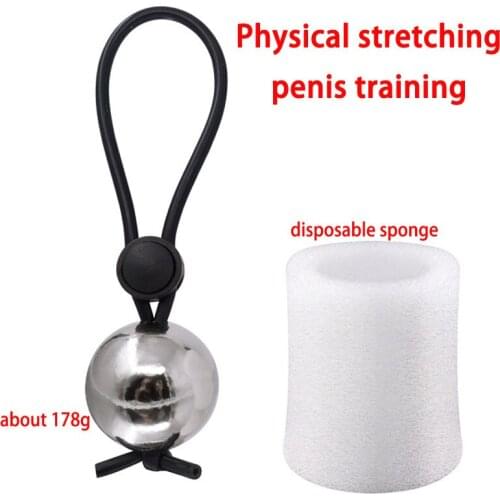 Penis Exercise Metal Ball Physical Stretching Cock Ring Erotic Sex Toys For Men Adult Penis Weights Cokring Man Dick Ring
