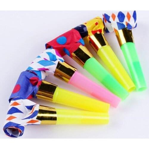 Multiple Blowouts Long Pipe Blow Out Whistles Noise Maker Kids Birthday Party Favor Toys Christmas Halloween