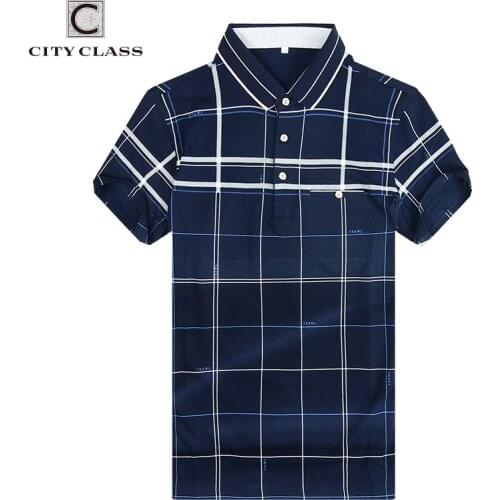 CITY CLASS New 2018 polo mens shirt high quality cotton short sleeve shirt summer breathable stripes polo shirt polo homme 717