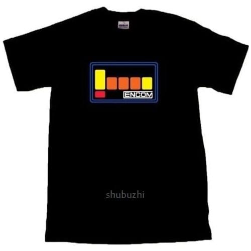 Tron Encom T-SHIRT 4XL 5XL Black men short sleeve tshirt summer brand t-shirt man cotton t shirt for male sbz8348