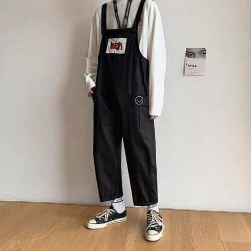 Mens Leisure Casual Pants Male Salopettes Harem Cargo Black/khaki Color Jumpsuit Rompers Loose Fashion Trousers Plus Size M-XL