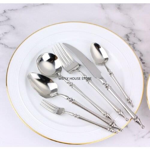 304 stainless steel cutlery set creative stainless steel Portugal European cutlery set of six upscale