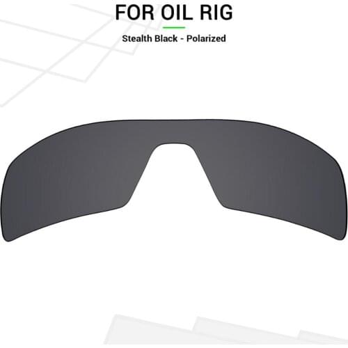 Mryok POLARIZED Replacement Lenses for Oakley Oil Rig Sunglasses Stealth Black