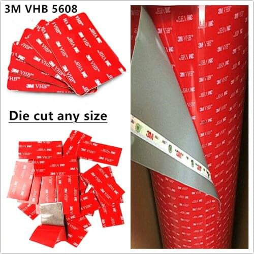 Factory Direct sales 10pcs/lot 3m vhb tape 5608 A Gray Heavy Duty Mounting Double Sided Adhesive Acrylic Foam Tape Die Cut