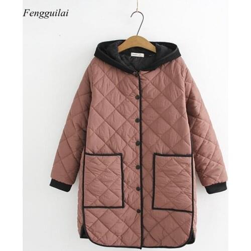 Plus Size Xl-4Xl Womens Autumn Winter 2020 New Coats Loose Hooded Casual Jackets Oversized Outerwear Female Black Green Coat