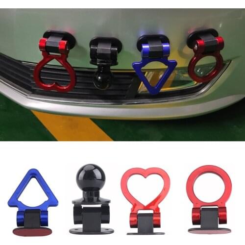 Multi-colored Car Trailer Hooks Sticker Decoration Car Rear Front Affix Trailer Racing Ring Vehicle Towing Hook With Wrenches