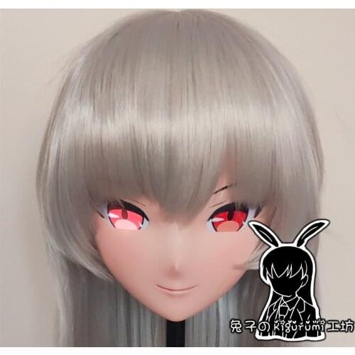 RB0720)Customize Full Head Resin Cartoon Cosplay Japanese Character Anime Role Play Crossdress Kigurumi Mask With Back Shell