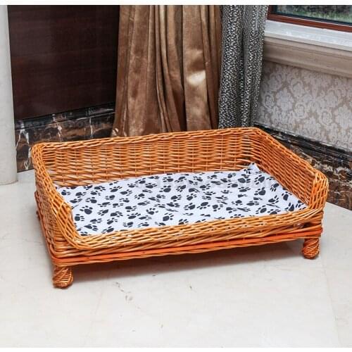 Rattan Kennel Removable Washable cotton and bamboo Mat Dog House Pet Bed Cat House Four Seasons Universal pet bed