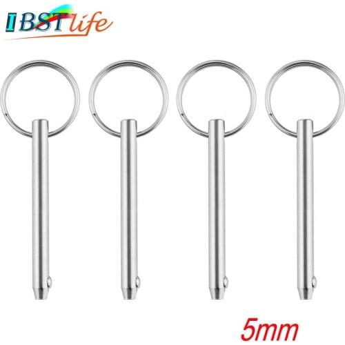 4X 5mm Marine Grade 316 Stainless Steel Quick Release Ball Pin for Boat Bimini Top Deck Hinge Marine hardware Boat