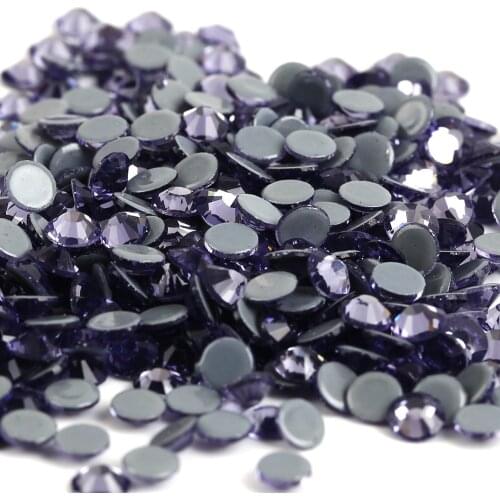 Ss6,ss10,ss16,ss20,ss30 Tanzanite Color DMC Iron On Rhinestone/Hot fix Crystal Rhinestones Strass Sewing & Fabric Garment stones