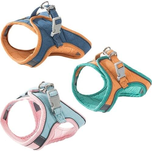 Cat Traction Rope Chest Back Cat Harness Walking Cat Harness Reflective Chest Straps Breathable Dog Leashing Accessories