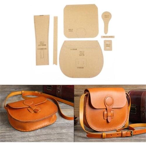 1set Leather Craft handbag Sewing Pattern Hard Kraft paper Stencil Template DIY handmade craft supplies 210x190x65mm