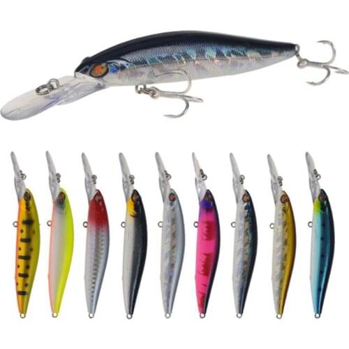 1pcs NEW Minnow 11cm/11g 12.5cm/15g Cocked Mouth Fishing Lures Deep Diving Lure Swimbai Sink Bass Bait Japan Tackle Pesca