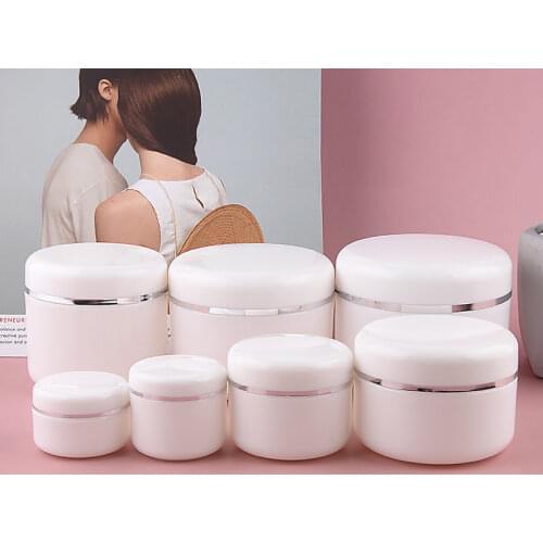 10Pcs 20g/30g/50g/100g/150g Travel Face Cream Empty Refillable Bottles Lotion Plastic Storage Container For Cosmetic Makeup Jar