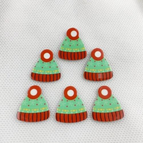 20Pcs Flatback Christmas Resin Ornament Crafts Cabochon For Scrapbooking Xmas Kid Toys Gift DIY Embellishments Accessories -R04