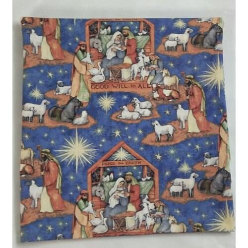 50x105cm Christ Jesus Bible Story Printed Cotton Fabric Design A Fabric Patchwork for Cloth Dress Party Home Decor