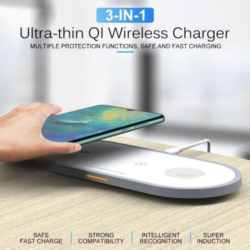 3 In 1 10W Fast Charging Wireless Charger Charging Pad For IPhone XR XS Max 8 For Apple Watch 2 3 4 5 For AirPods For Samsung