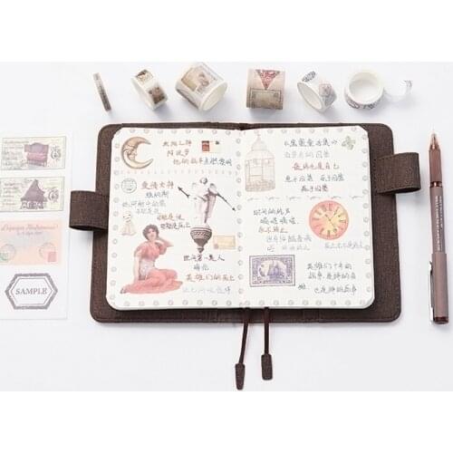 Retro Fabric Notebook Schedule Journal Diary Cover A5 A6 Planner Blank Grid Line Paper Tassel Notebook Case School Stationery