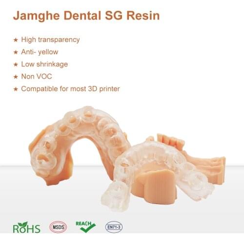 JAMGHE Dental Teeth Model Resin Clear Impresora 3D Resina 405nm UV Resin Suitable for Anycubic Elegoo Phrozen 3D Printer