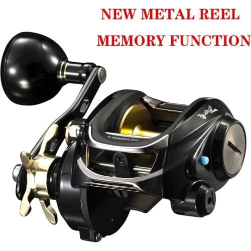 2020 Brand New Ecooda Metal Frame Saltwater Baitcasting Reel Slow Jigging Reel With Memory Function 12kgs Drag Power PE3-250M