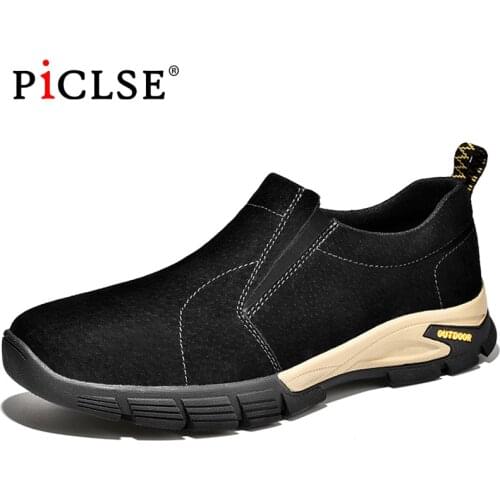 Large size 48 Genuine Leather Casual Shoes Men Sneakers Comfortable Outdoor Walking Trekking Shoes Moccasins Men Flat shoes