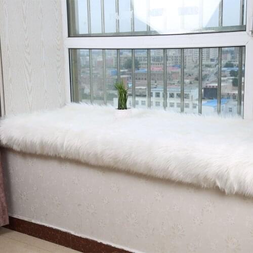 LIU Hairy Carpet Sheepskin Chair Cover Soft Bedroom Faux Mat Fluffy Area Rugs Bedroom Mat window pad children Artificial Woo