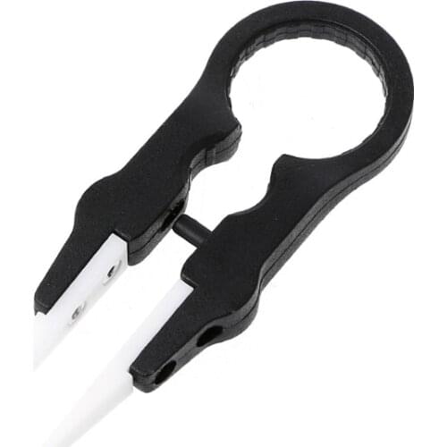 Multifunctional Steam Vaper Ceramic Insulation Head Tweezers Forceps Black