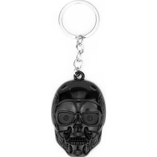 MQCHUN Fashion Design Movie Terminator Skull Shape Mechanica Metal Keychain Key rings Chaveiro Keyring Men Gift -50