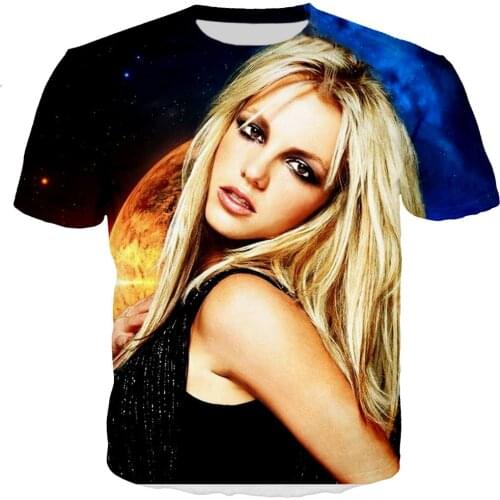 Rapper Britney Spears Men/women New Fashion Singer 3D Britney Spears Printed T-shirt Casual Harajuk Streetwear Hip Hop Tee Tops