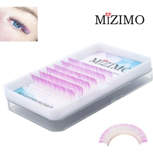 New Color Eyelashes White Pink two-color Grafting Eyelashes Personalized Eyelash Extensions
