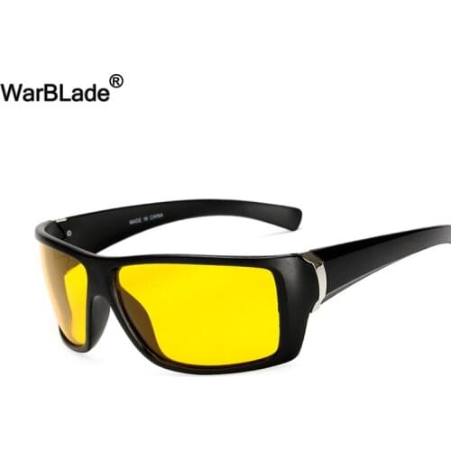 WarBLade Night Vision Glasses Polarized Driving Night Vision Glasses Yellow Lens UV400 Anti Glare Vision Driver Safety Eyewear