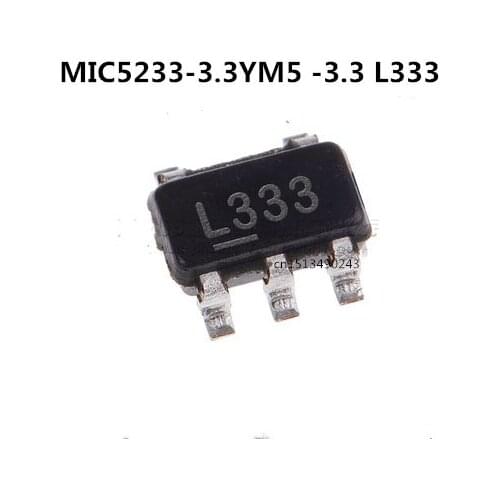 Original new 20pcs/ MIC5233-3.3YM5 -3.3 3.3V L333 SOT23-5