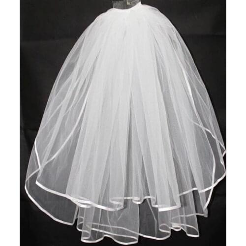 Distinctive Two Layers Tulle Short Bridal Veils Hot Sale Cheap Wedding Bridal Accessory For Bridal Dresses Cheap Wedding Net