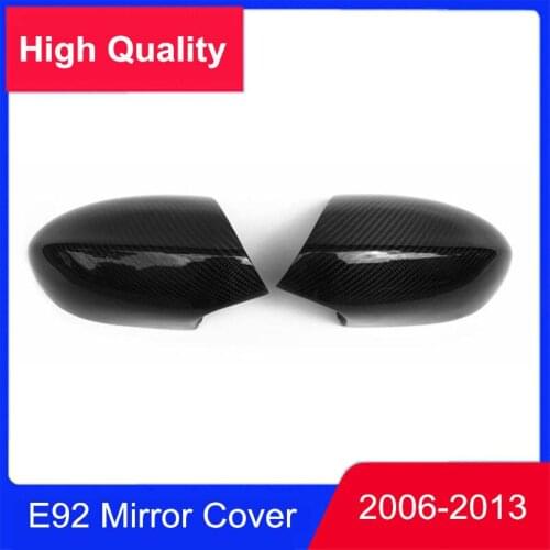 2 Pcs L & R Rearview Side Mirror Cover Caps Housing Fits For BMW 3 Series E92 M3 Original Style Carbon Mirror Cover 2006-2013