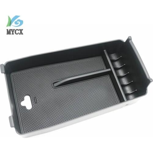 Car Armrest Secondary Storage Glove Box Container Center Console Tray For Maserati Levante/Quattroporte/Ghibli Black