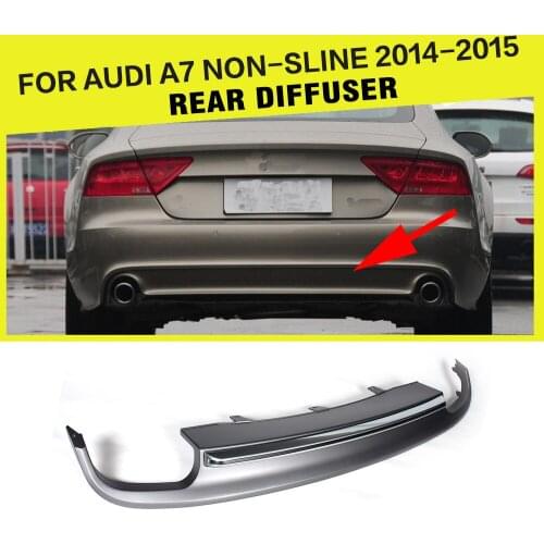 PP Rear Bumper Lip Auto Car Rear Bumper Diffuser Spoiler Lip for Audi A7 Standard Bumper 2011 - 2014