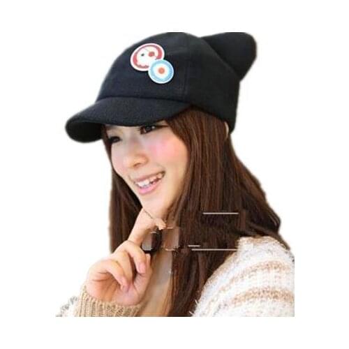Spot Movie EVA Asuka cat ears hat plush Hat Peaked Baseball Cap Casquette Free Shipping