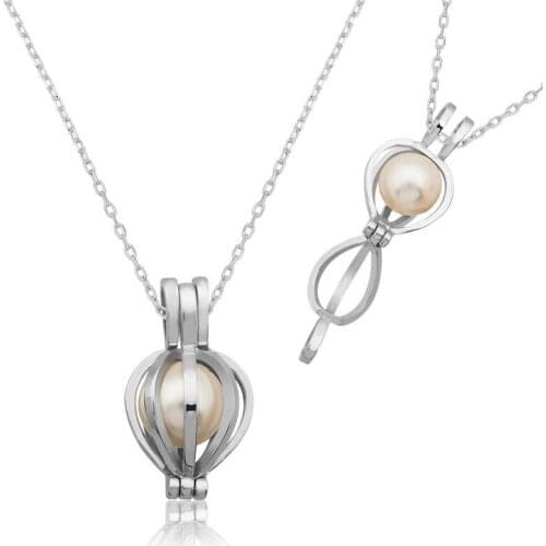 Silver With Pearl Lady 'S Necklace