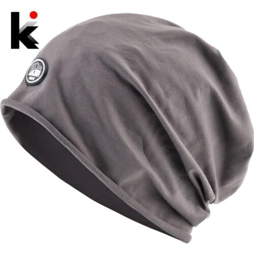 Spring Hats Men Solid Color Cotton Beanies Hat Women Knitted Thin Summer Skullies Beanies Fashion Hip Hop Bonnet Unisex Caps