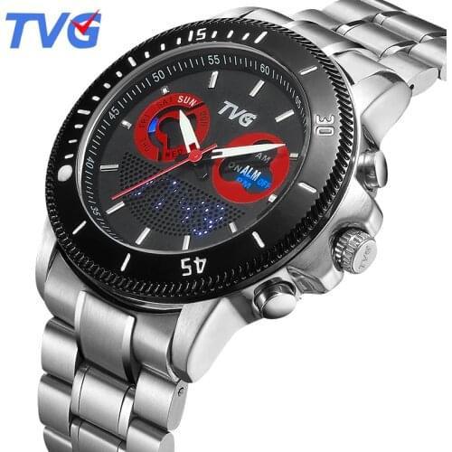 TVG Mens Stainless Steel Watch