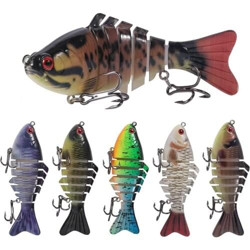 Wokotip 1pcs 10cm/15.7g Fishing Lure Lifelike 7 Jointed Sections Swimbait Isca Artificial Hard Bait Crankbait Wobblers Pesca