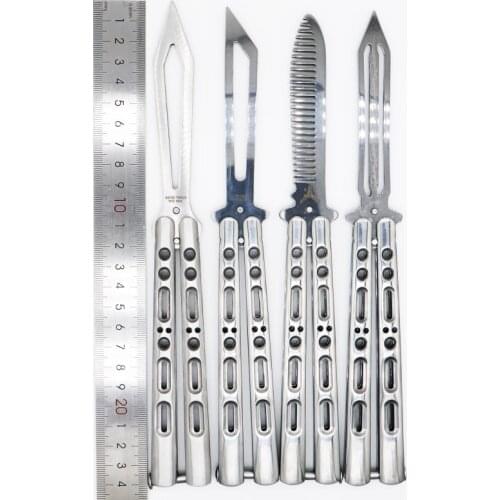 YY Butterfly Trainer Knife Bushing System 3CR13MOV Blade Jilt Knife Not Sharp Hunting Knife Free-swinging EDC Knife BALI