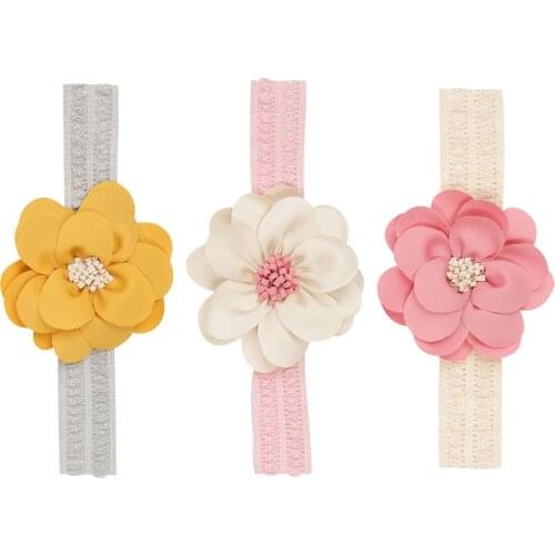 1 Pieces Baby Girl headbands Infant Hair Accessories Newborn Tiara Headwrap Gift Toddlers Bandage Ribbon Flower Headwear
