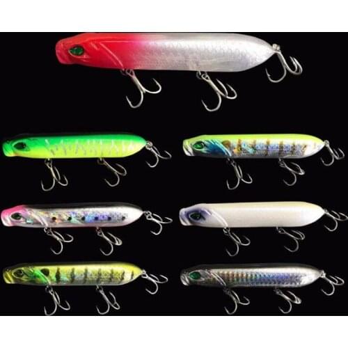 1Pcs Longcast Pencil Fishing Lure 10cm 17.8g Top Water Floating Popper Bait Minnow Wobblers Hard Bait Bass Fish Lure