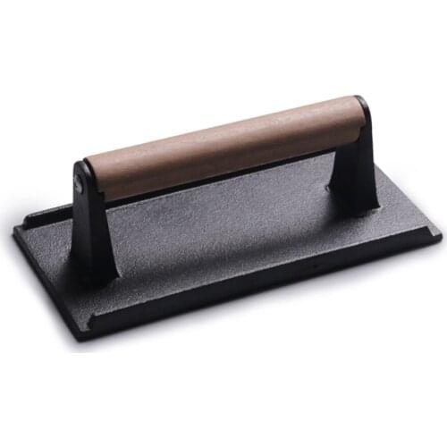 Kitchen Tool Grill Press Barbecue Tools BBQ 21x11cm 1pcs Cast Iron Rectangular Uncoated Square Grilling Board