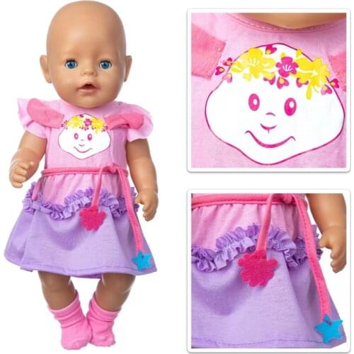 2020 New dress Fit For 43cm Born baby Doll clothes reborn Doll Accessories